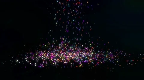 Falling Small Colorful Particles Loop 4K Resolution Ultra HD Stock Footage 39963738