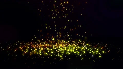 Falling Small Gold Particles Loop 4K Resolution Ultra HD Stock Footage 39963705