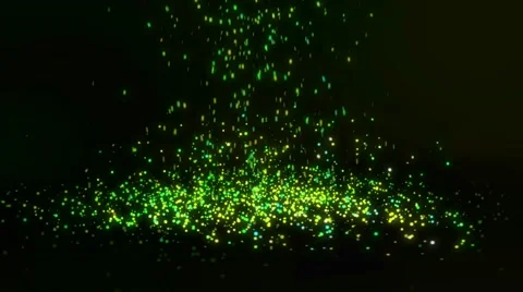 Falling Small Green Particles Loop 4K Resolution Ultra HD Stock Footage 39963906