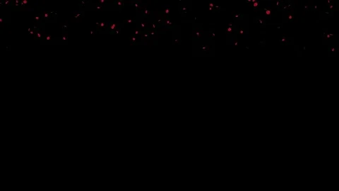 Falling small rose petals isolated with an alpha channel Stock Footage 255659371