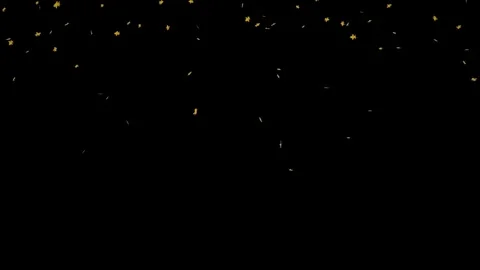 Falling small yellow leaves isolated with an alpha channel Stock Footage 255659508