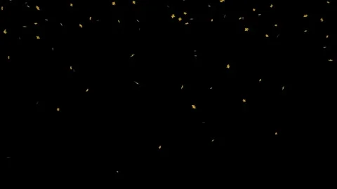 Falling small yellow leaves loop isolated with an alpha channel Stock Footage 255659567