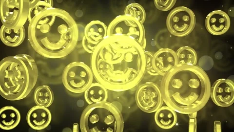 Falling Smiley Symbols Stock Footage 317841059