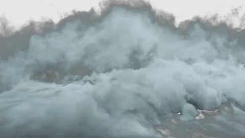 Falling Smoke And Collide On The Floor Stock-Footage 203902263