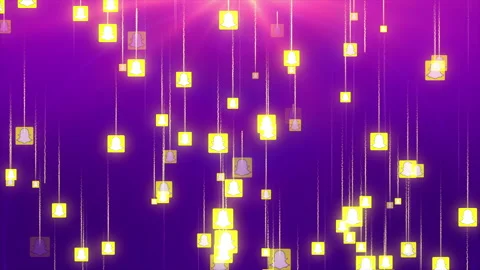 Falling Snapchat Icon Background Stock-Footage 194039361