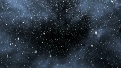 Falling Snow And Dark Clouds 库存影片 94661692
