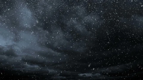 Falling Snow And Dark Clouds Stock Footage 94662183