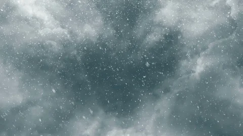 Falling Snow And Dark Clouds Stock-Footage 94662313
