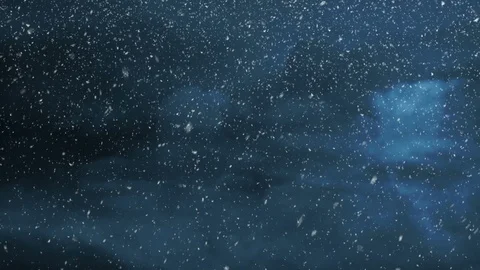 Falling Snow And Dark Clouds Stock Footage 94663490