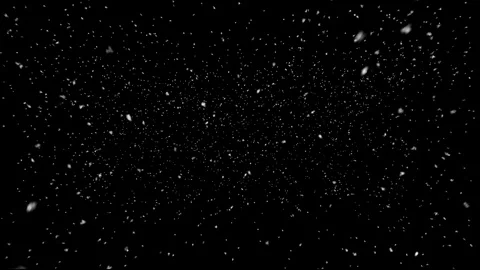 Falling snow animation on black background Stock Footage 98536960