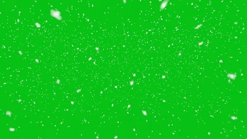 Falling snow animation green screen Stock Footage
