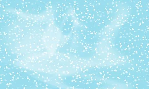 Falling snow background. Vector illustration with snowflakes. Snowing sky. Stock Illustration