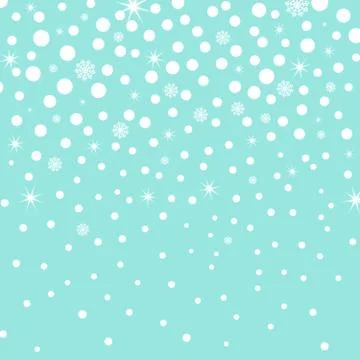 Falling snow background. Vector illustration with snowflakes. Snowing sky. Stock Illustration