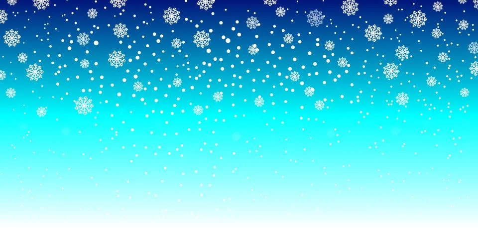 Falling snow background. Vector illustration with snowflakes. Snowing sky. Stock Illustration