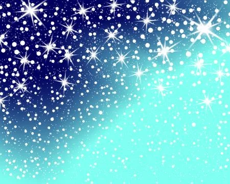 Falling snow background. Vector illustration with snowflakes. Snowing sky. Stock Illustration