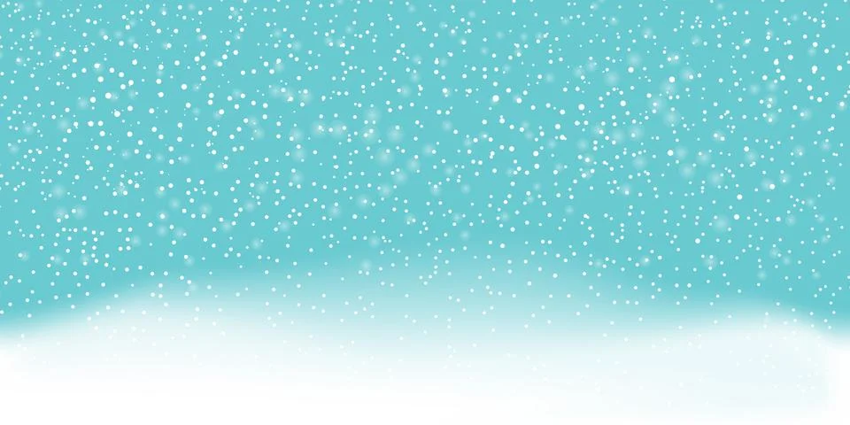 Falling snow background. Vector illustration with snowflakes. Snowing sky. Stock Illustration
