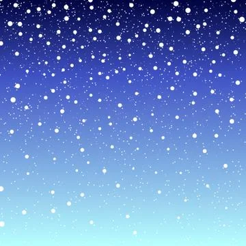 Falling snow background. Vector illustration with snowflakes. Winter snowing Stock Illustration