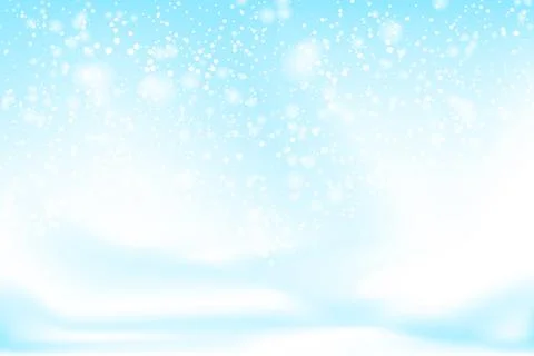 Falling snow background. Vector illustration with snowflakes. Winter snowing Stock Illustration
