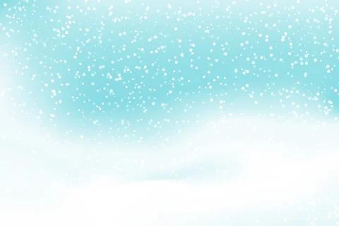 Falling snow background. Vector illustration with snowflakes. Winter snowing Stock Illustration