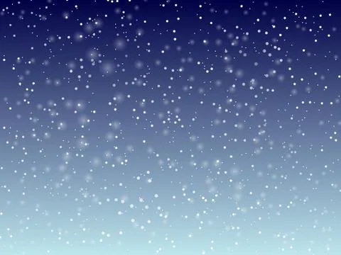 Falling snow background. Vector illustration with snowflakes. Winter snowing Stock Illustration