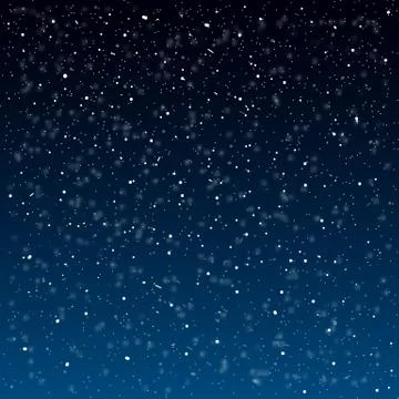 Falling snow background. Vector illustration with snowflakes. Winter snowing Stock Illustration