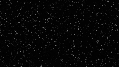 Falling snow on a black background, 3D rendering Stock Footage