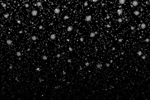 Falling snow on black background design element. Vector eps 10. Stock Illustration
