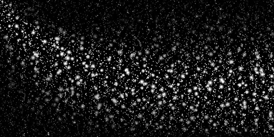 Falling snow on black background design element. Vector eps 10. Stock Illustration