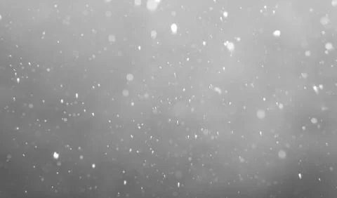 Falling snow on black background. Stock Photos