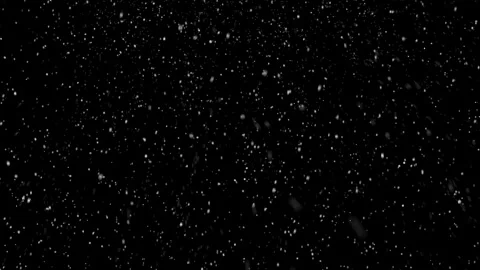 Falling snow on black background. Snowfall on black background. Vídeo Stock 286157464