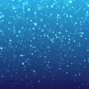 Falling snow on blue background Illustrazione stock