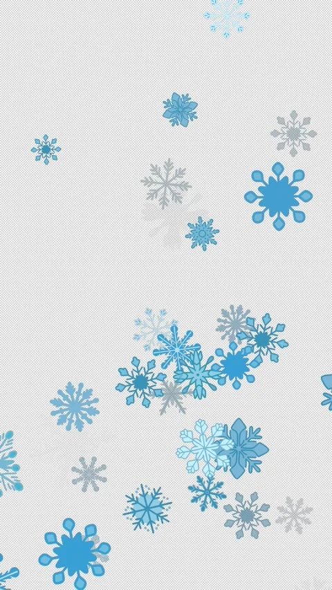 Falling snow cartoon snowflakes loop with alpha channel Stock Footage 256984433