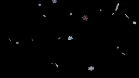 Falling snow with Diamond texture in black background. 스톡 동영상 115011376