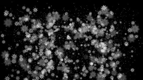 Falling snow flakes Stock Footage 293706915