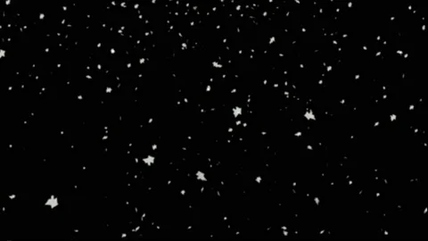 Falling snow flakes motion graphics with night background Stock Footage 132855028