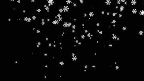 Falling snow flakes motion graphics with night background Видео 133426632