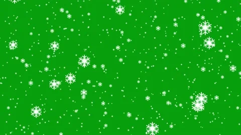 Falling snow flakes motion graphics with green screen background Stock Footage 162484868