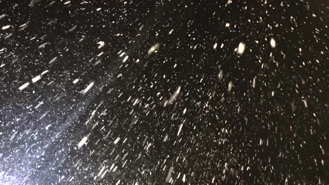 Falling snow. Heavy snowfall video. Winter fairy tale atmosphere. Real snow Stock Footage 261222485