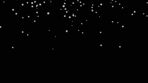 Falling snow isolated on black background in 4K to be used for composing 库存影片 142966577