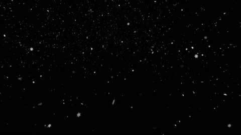 Falling snow isolated on black background. Stock Footage 154642136