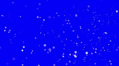 Falling snow isolated on blue . 4K Loop, Chroma key Stock Footage 294684151