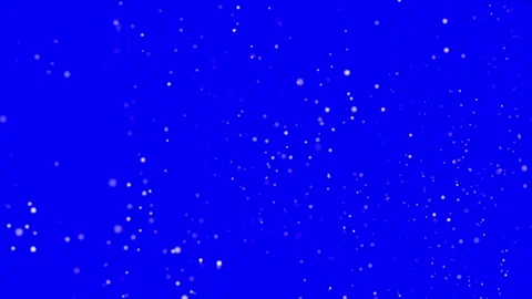 Falling snow isolated on blue . 4K Loop, Chroma key Stock Footage 294684184