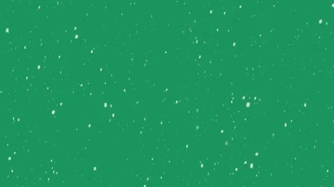 Falling snow isolated on green background. Chroma key, winter season Stock Footage 255847512