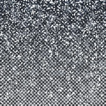 Falling snow isolated on transparent background. Christmas abstract backgroun Stock Illustration