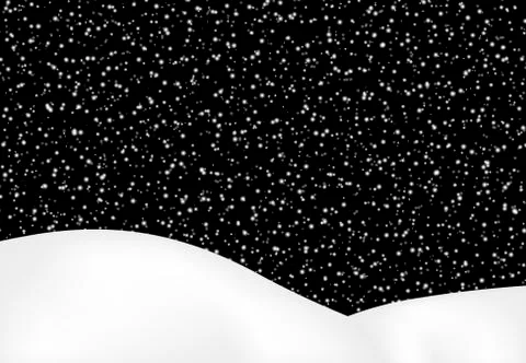 Falling snow landscape background beautiful banner wallpaper design illustr.. Stock Illustration
