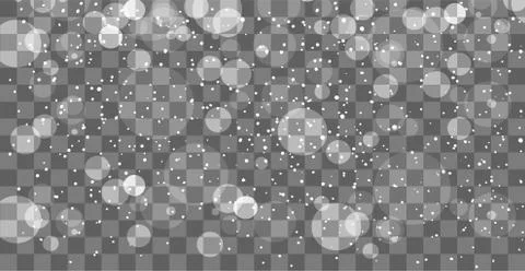 Falling snow layer for blending mode, transparent background. Overlay snow Illustrazione stock