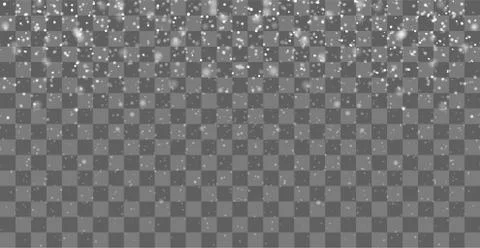 Falling snow layer for blending mode, transparent background. Overlay snowfal Stock-Illustration