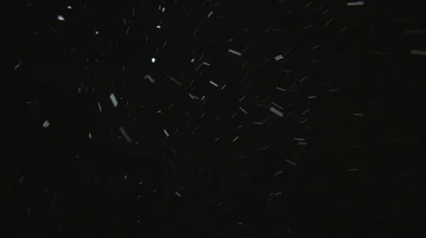 Falling snow at night. Stock Footage 35992575