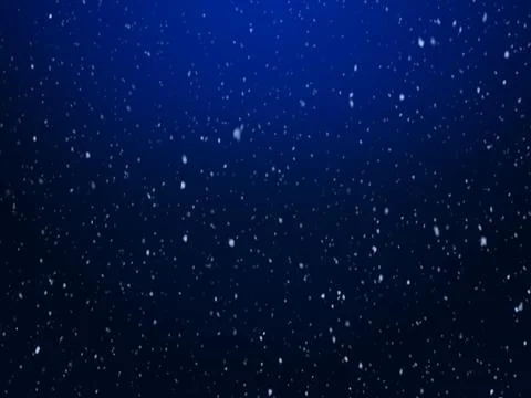 Falling snow in the night sky Stock Illustration