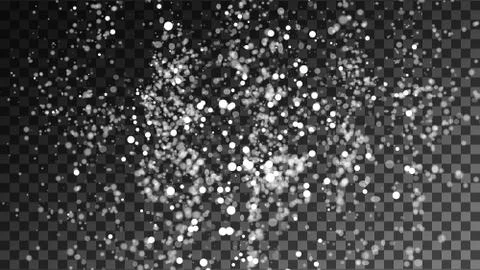 Falling Snow At Night. Snowfall Background Winter. Vector illustration On Illustrazione stock